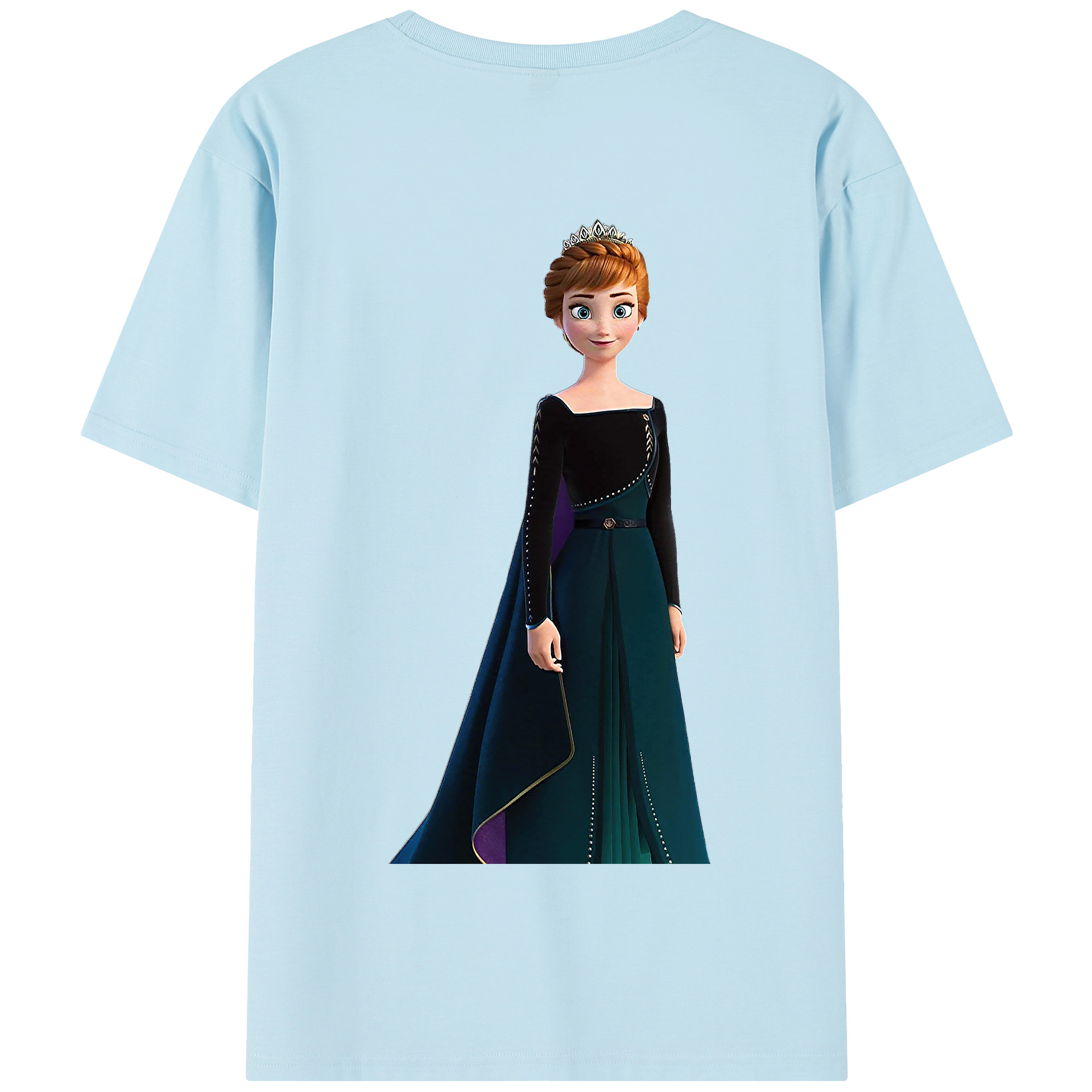 （画像用） アナと雪の女王 アンナ エルサ Frozen Anna Elsa 綿100％半袖Tシャツ（背面プリント）